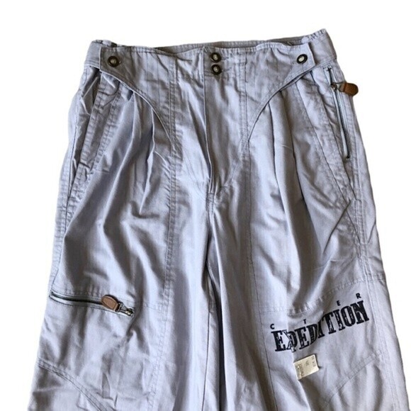 80s Deadstock Expedition Cotler Cargo Pants Light Gray Unisex Enforce 31x32 - Picture 5 of 16